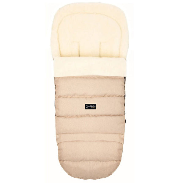 Beige Arctic Organic Wool Adjustable Footmuff