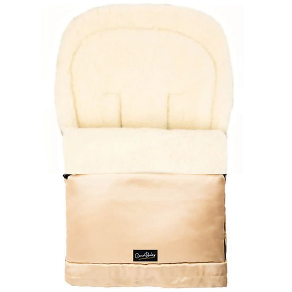 Light Beige Organic Wool Adjustable Footmuff
