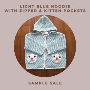 Hoodie with Zipper & Kitten Pockets