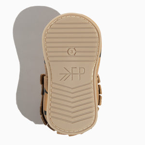 Weathered Brown Lightning Moccasin Baby Shoe