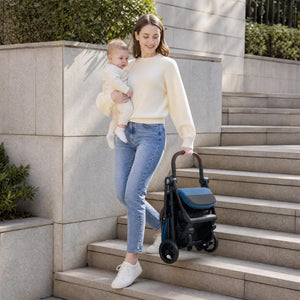 Lightweight Baby Stroller with One-Hand Folding and Adjustable Canopy for Toddlers