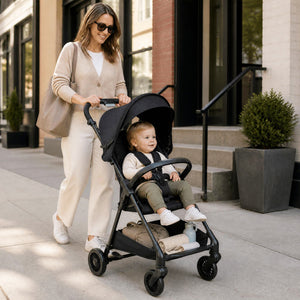 Lightweight Travel Stroller with Canopy and Under-Seat Basket for Baby and Toddler