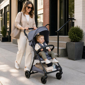 Lightweight Travel Stroller with Canopy and Under-Seat Basket for Baby and Toddler