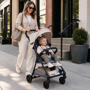 Lightweight Travel Stroller with Canopy and Under-Seat Basket for Baby and Toddler