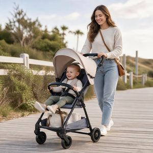 Lightweight Travel Stroller with Canopy and Under-Seat Basket for Baby and Toddler