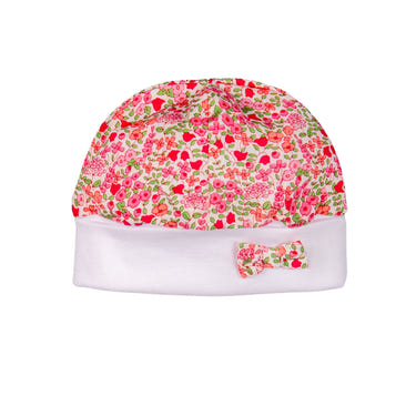 LILI ROSE baby girls pink cotton hat, perfect for stylish infants and toddlers.