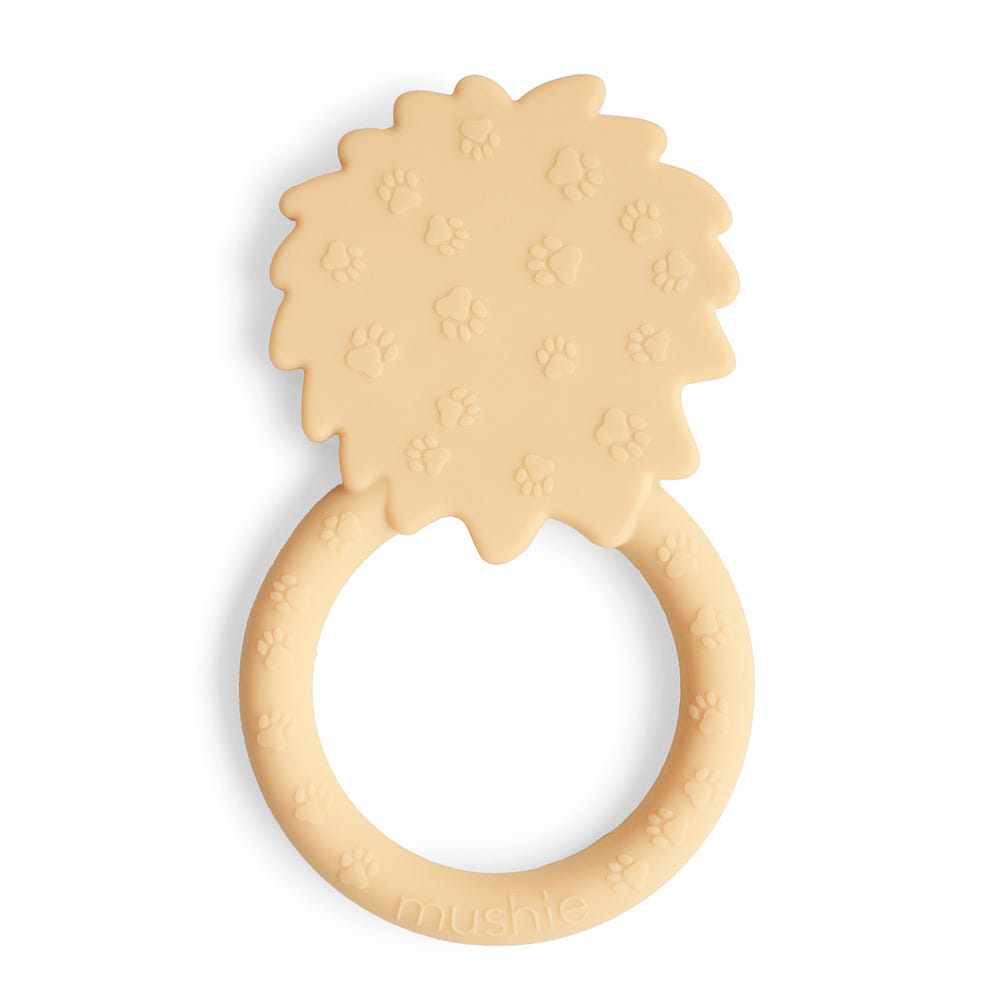 Lion Teether for babies - safe, soft, and perfect for soothing gums during teething.