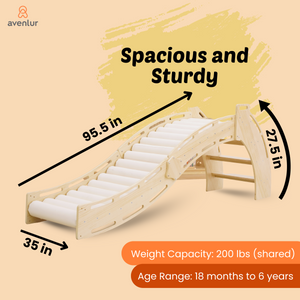 Sensory Roller Slide & Rocker Combo for babies, showcasing playful design and vibrant colors from angle 3.