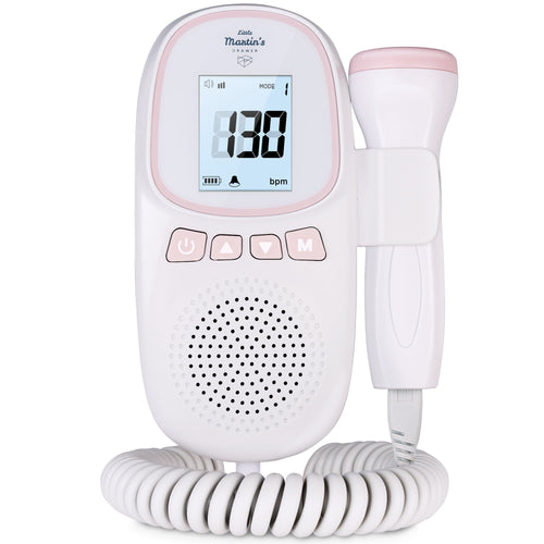 Little Martin's Portable Fetal Doppler - Hear Your Baby's Heartbeat Anytime - Rechargeable Batteries by USB - FDA Cleared - MOOGCO Baby