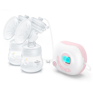 Little Martin’s Electric Double Breast Pump With Rechargeable Battery (Blue/Pink) - MOOGCO Baby