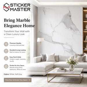 White Marble Vein Wallpaper Mural | Modern Wall Decor for Homes