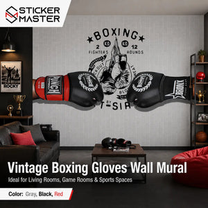 Vintage Boxing Gloves Wall Mural