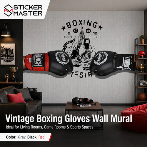 Vintage Boxing Gloves Wall Mural