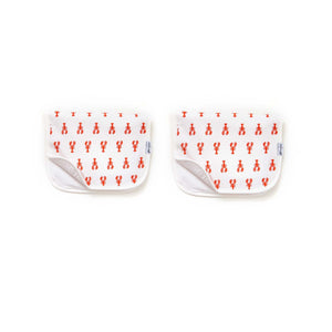 Maine Lobster Organic Burp Cloth Set