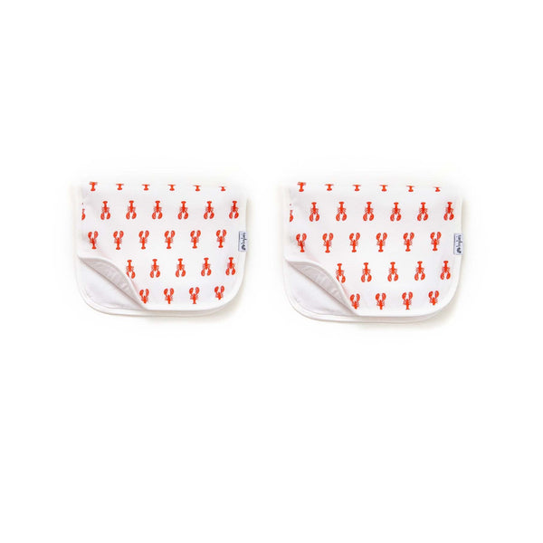Maine Lobster Organic Burp Cloth Set