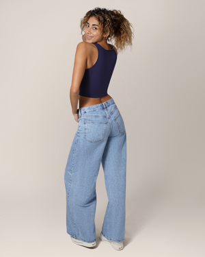 Sublime® Bamboo Maternity & Nursing Longline Bra Top | Navy