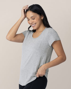 Everyday Maternity & Nursing T-shirt | Grey Heather - MOOGCO Baby