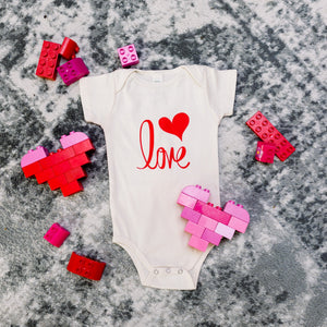 Love Short Sleeve Romper & Hat Gift Set