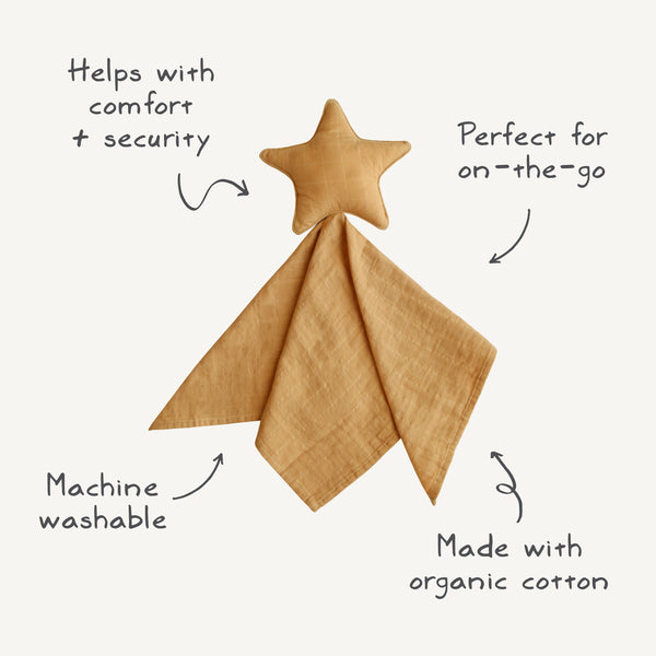 Soft Star Lovey Blanket for babies, featuring a cozy design and gentle colors, perfect for comfort and cuddling.