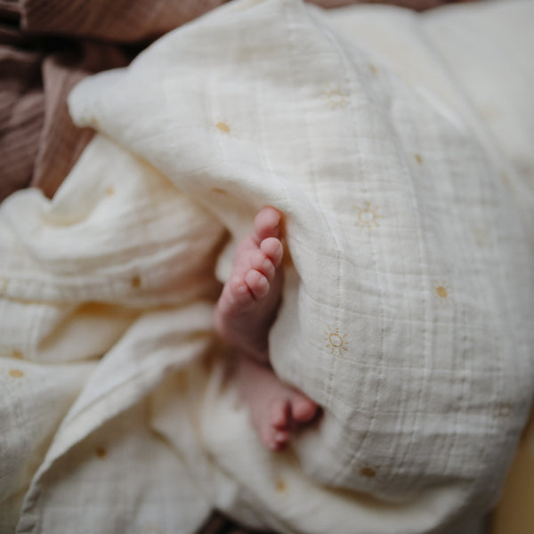 Mushie Organic Cotton Muslin Swaddle Blanket extra soft