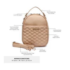Classic Snack Bag in Latte Brown, perfect for food storage and on-the-go convenience for babies.