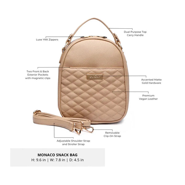 Classic Snack Bag in Latte Brown, perfect for food storage and on-the-go convenience for babies.