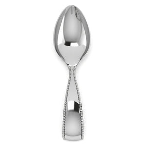 Beaded Loop Sterling Silver Baby Feeding Spoon by Krysaliis