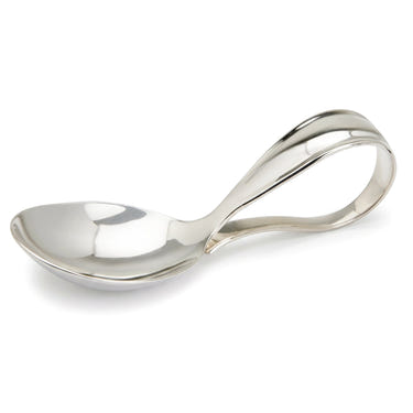 Bent Curved Sterling Silver Baby Spoon by Krysaliis