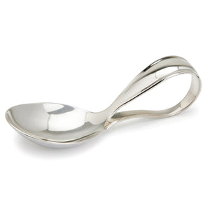 Bent Curved Sterling Silver Baby Spoon by Krysaliis