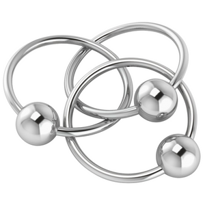 Krysaliis Sterling Silver Baby Teether & Rattle - 3 Ring