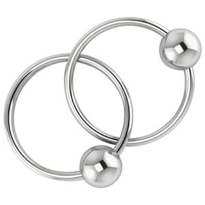 Krysaliis Sterling Silver Baby Teether Rattle -  2 Ring