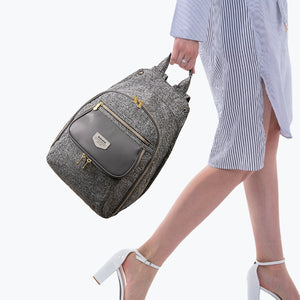 Tweed Luxe Diaper Bag Backpack - MOOGCO Baby