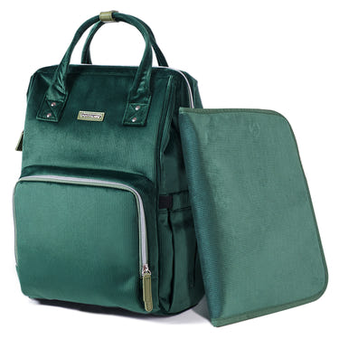 Stylish corduroy diaper backpack for parents, combining fashion and functionality for on-the-go baby care.
