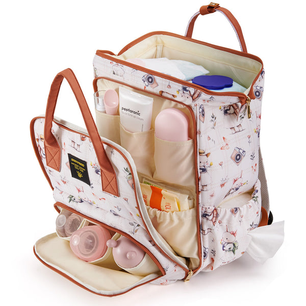 Wide Open Frame Diaper Bag Backpack