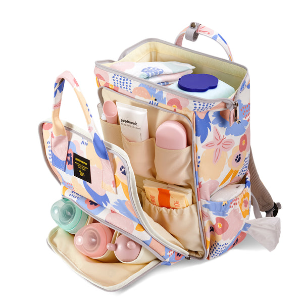 Wide Open Frame Diaper Bag Backpack