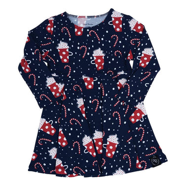 Swirly Girl Dress - Hot Cocoa