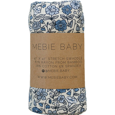 Bluebell Pointelle Bamboo Stretch Swaddle for babies - soft, breathable, and stylish baby blanket.