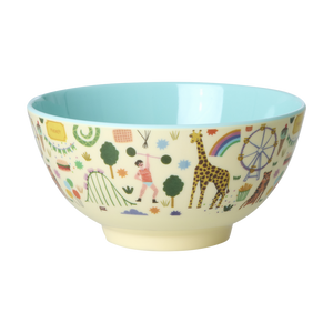Medium Melamine Bowl - Fun Fair Mint Print - 23.7oz -