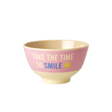 Small Melamine Bowl - Pink - Smiley®
