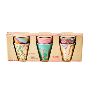 Melamine Cups 'DANCE IT OUT' Prints - Small - 6 pcs. in Gift Box