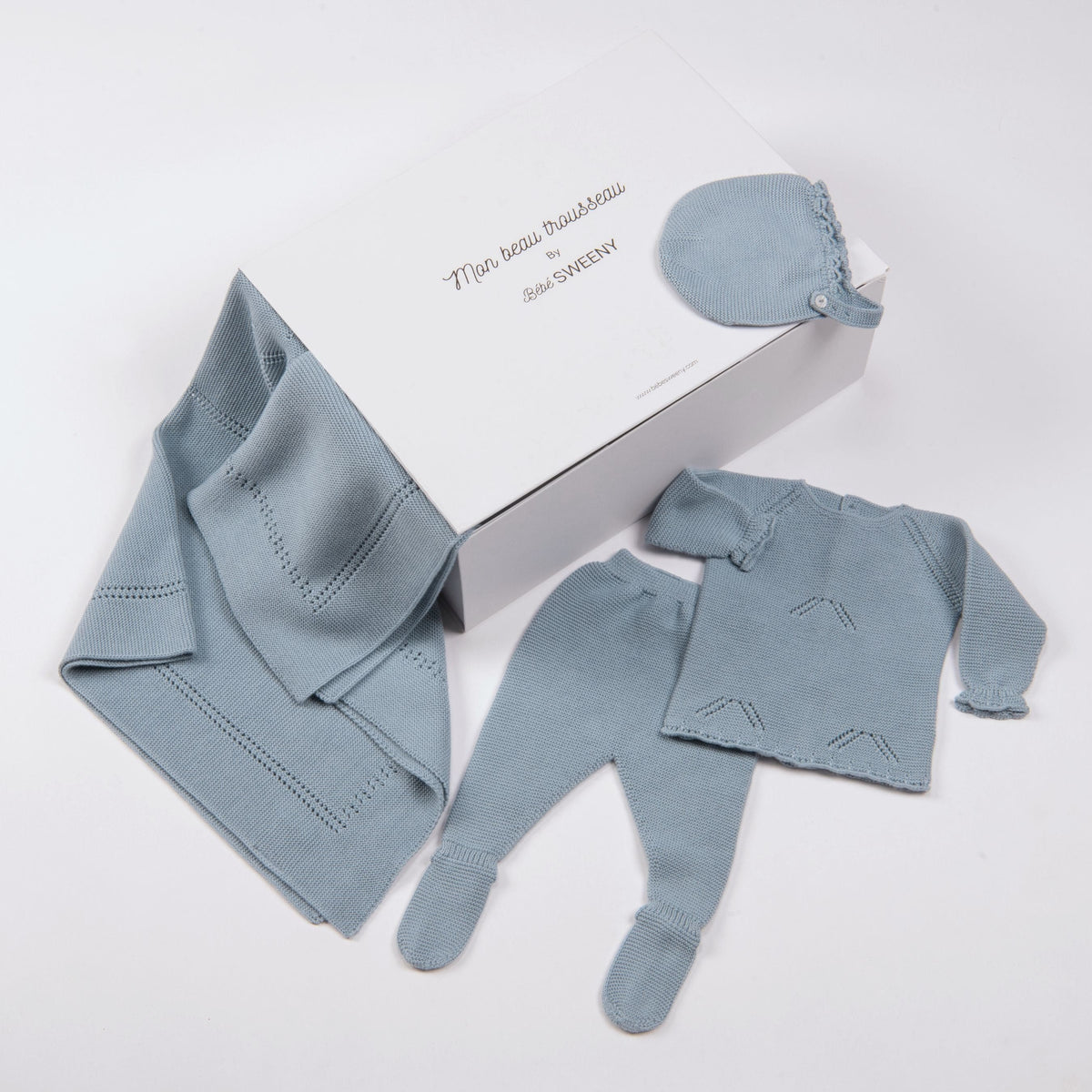 MELI Denim Layette Set