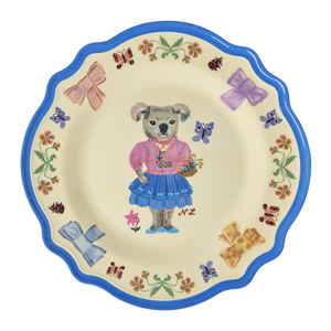 Vintage Dinner Plate - Blue - Nathalie Lété Print