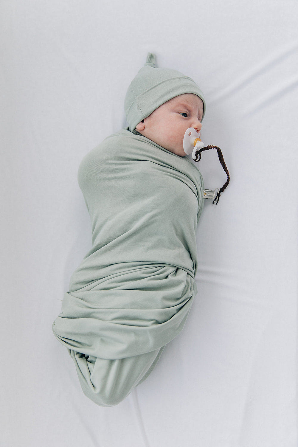 Sage Bamboo Newborn Knot Hat - MOOGCO Baby