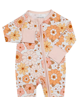 Bamboo Zip Romper |  Sweet Blossom