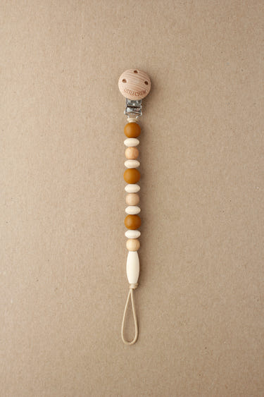 Omar Coffee Pacifier Clip - stylish and functional baby accessory for keeping pacifiers close and clean.