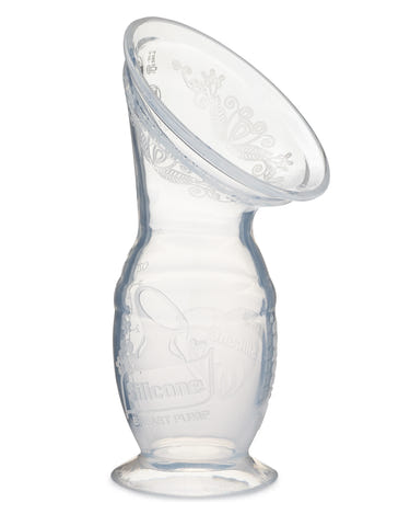 Haakaa Generation 2 Silicone Breast Pump with Suction Base, 4 oz, manual breast pump for easy milk collection.