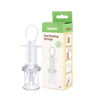Haakaa Oral Feeding Syringe 1 pk for easy and safe baby feeding. Ideal feeding utensil for infants.