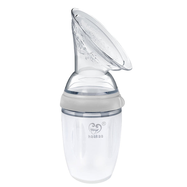 Haakaa Generation 3 Silicone Breast Pump at angle 3, perfect for breastfeeding moms seeking a manual solution.