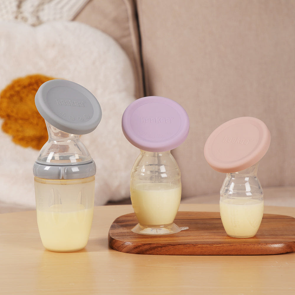 Haakaa Silicone Breast Pump Lid in Blush - Essential spare part for breastfeeding convenience.