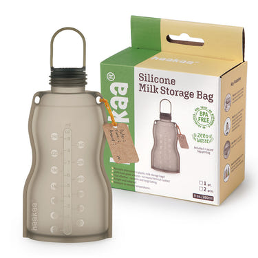 Haakaa Silicone Milk Storage Bag 9oz/260ml for convenient breast milk storage and feeding.